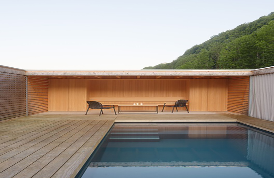 Harmonious Retreat: The Pool Pavilion in Schepfau, Austria